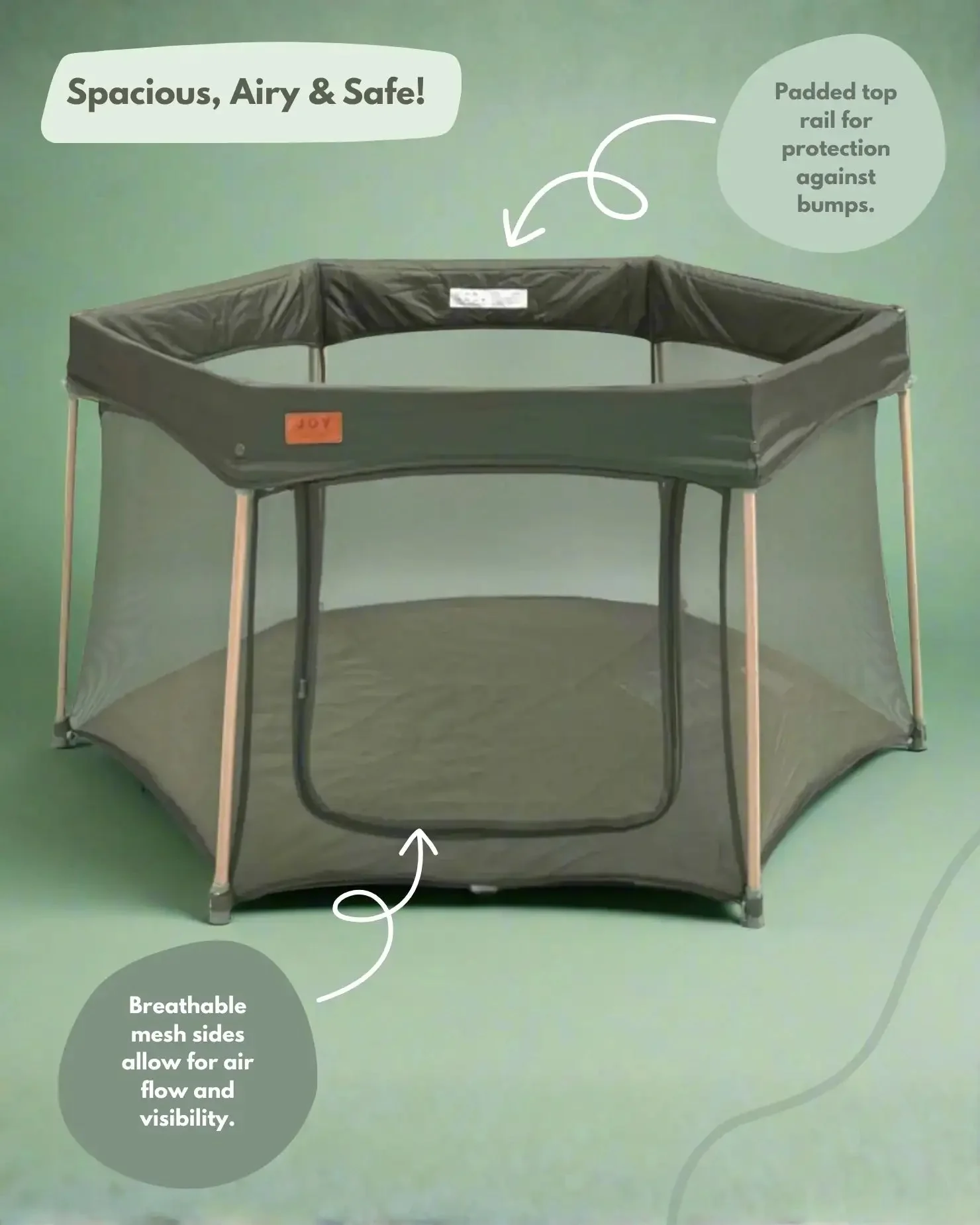 All Stars JOY Baby Playpen - Green - Image 3