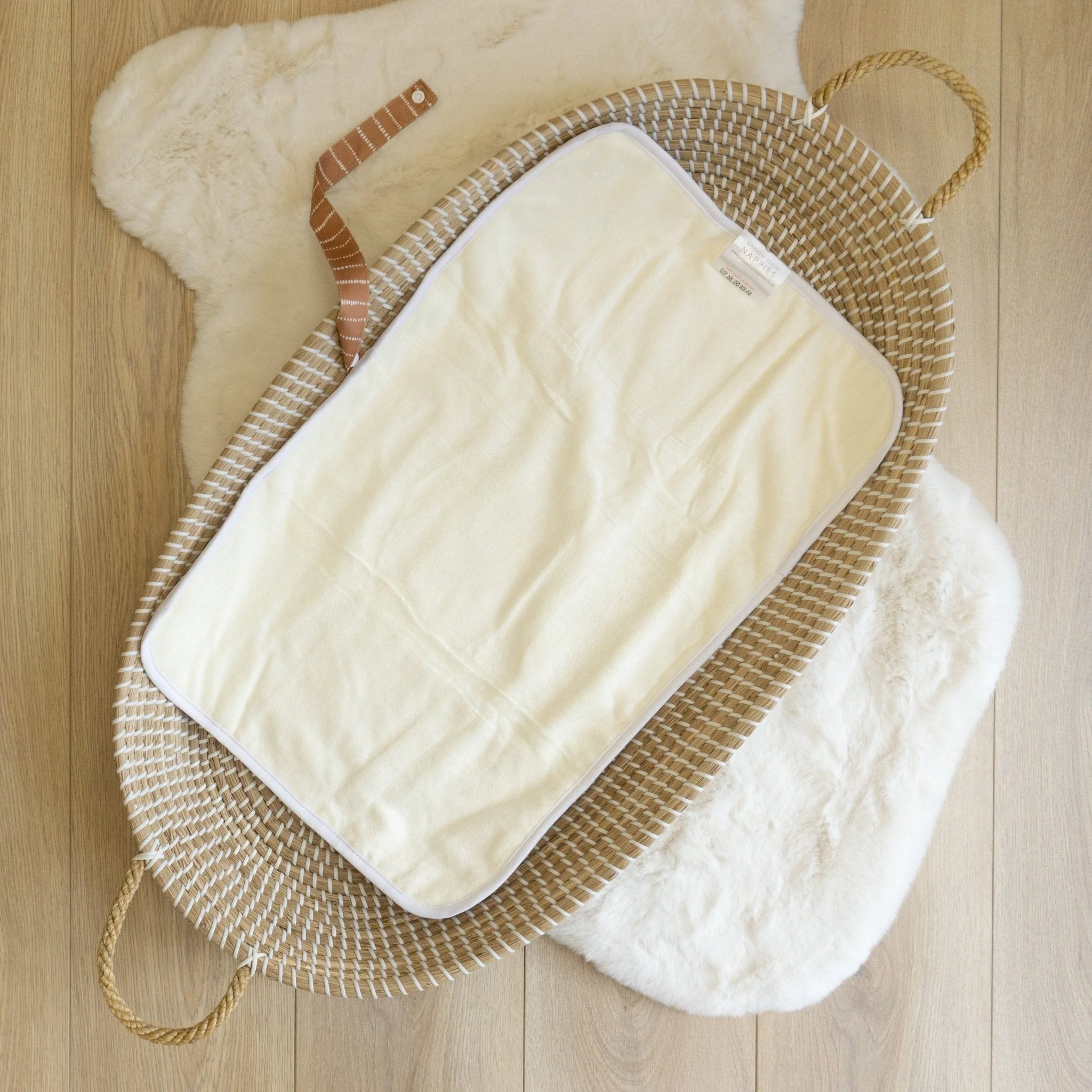 Baby Travel Changing Mats - Dune Tan with White - Image 4