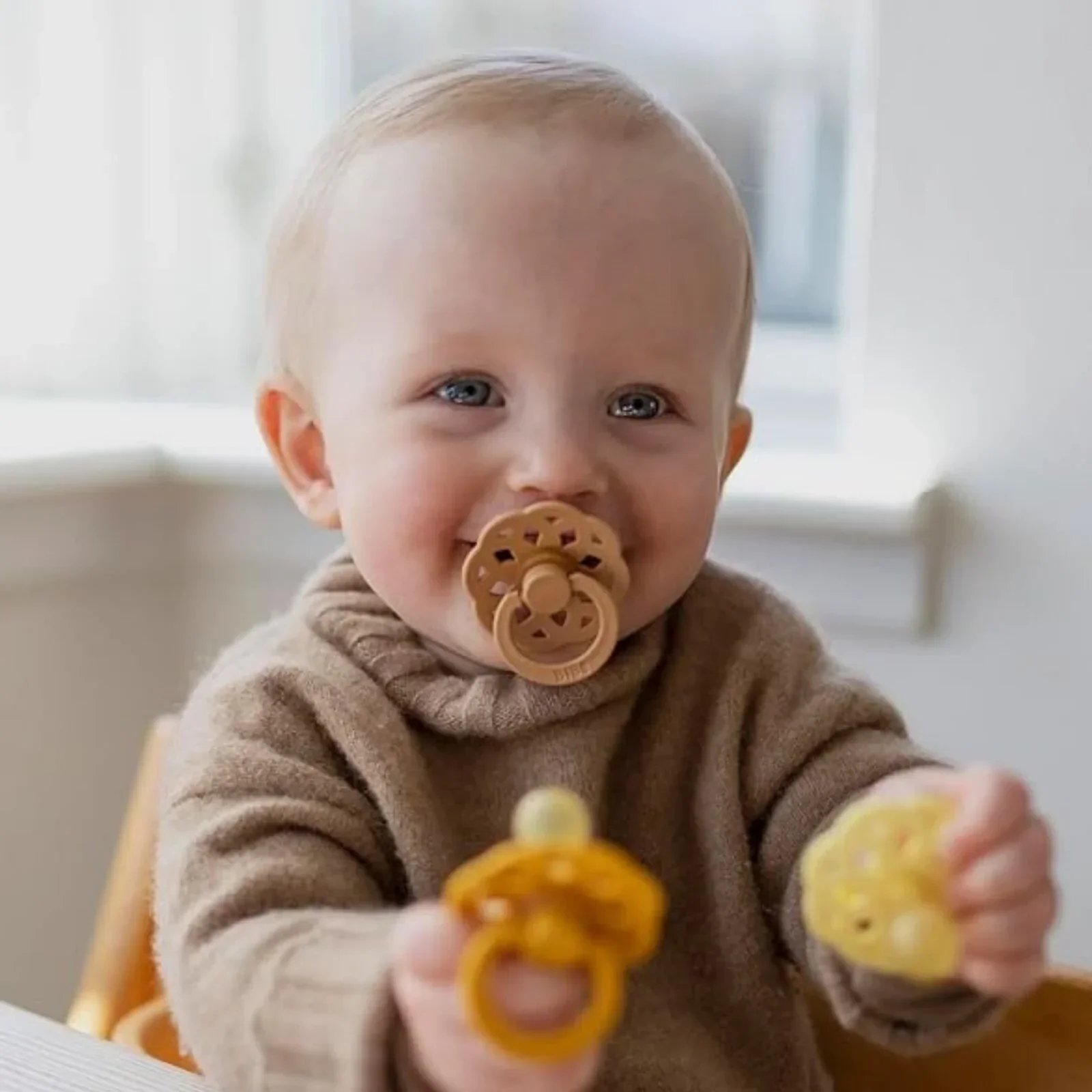 BIBS Boheme Soothers 0-6 months Pack of 2 - Woodchuck & Blush - Image 5