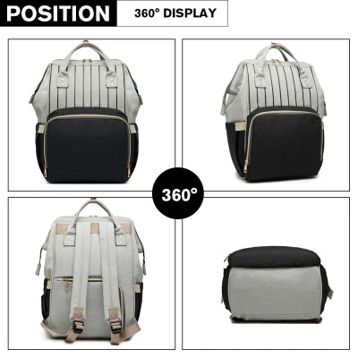 Black Multi Functional Baby Changing  Backpack - Image 3