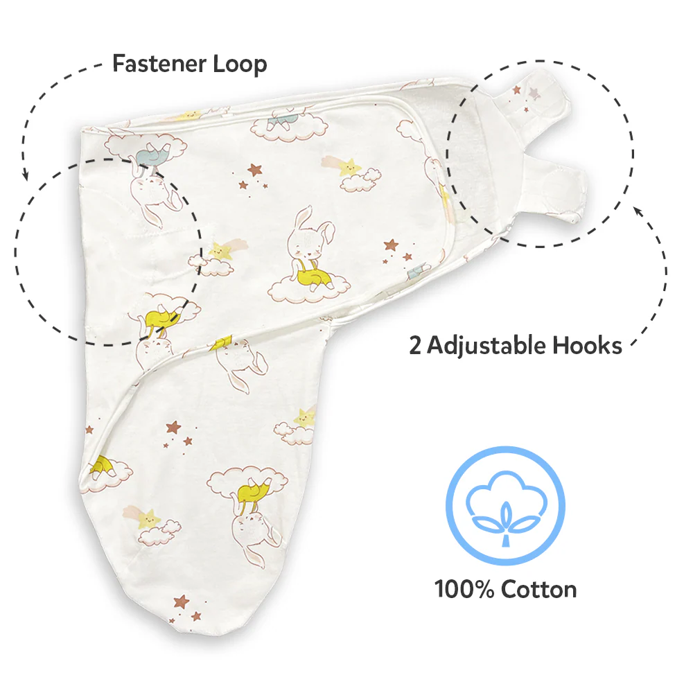 Callowesse Newborn Baby Swaddle 0-3 Months – Bunny Dreams - Image 8