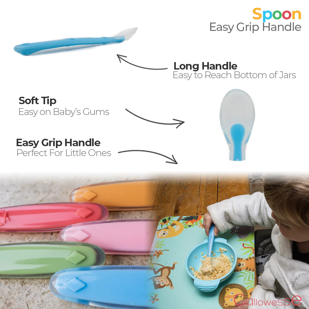 Callowesse Silicone Weaning Spoon – Orange - Image 3