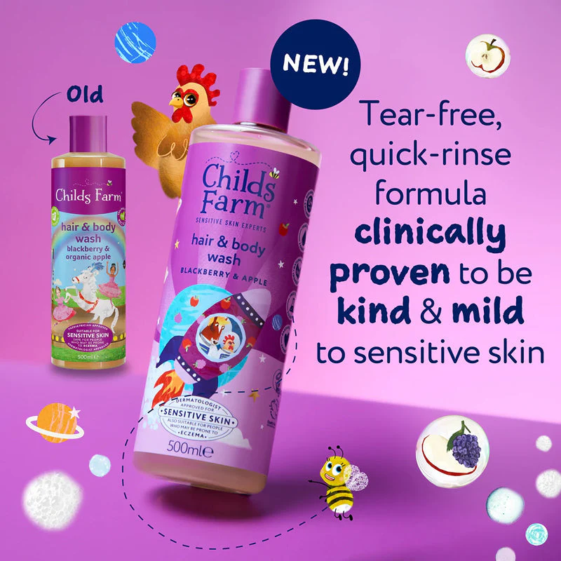 Child's Farm Hair & Bodywash Blackberry & Apple 500ml - Image 2