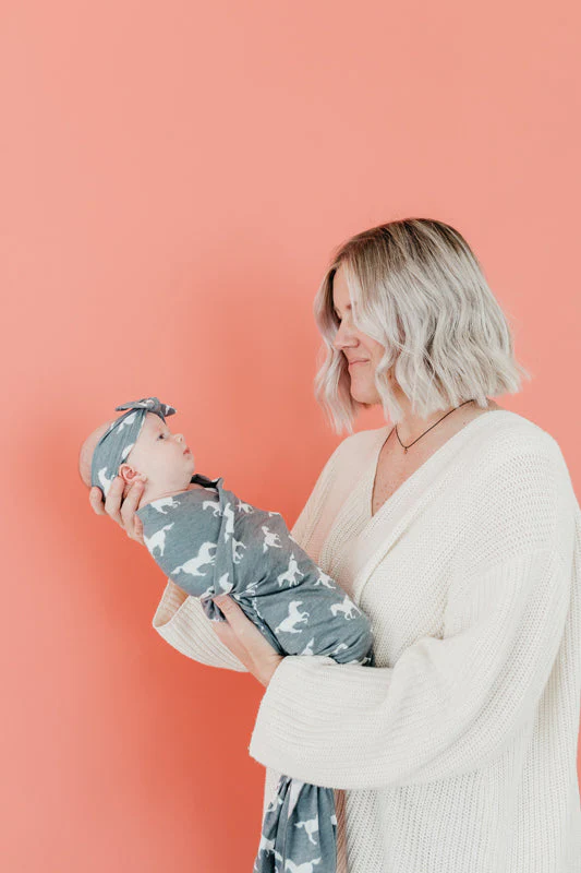 Copper Pearl Knitted Swaddle Blanket Colt - Image 4