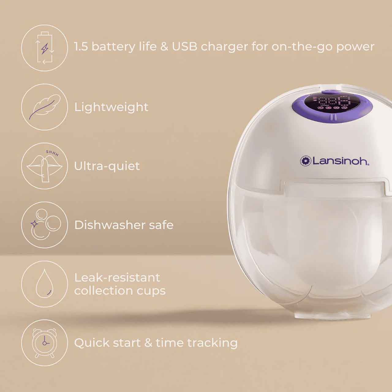 Lansinoh Wearable Electric Breast Pump (Double) - Image 2