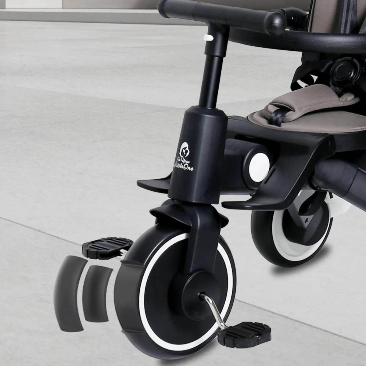 Foryourlittleone Xplor 6 in 1 Foldable Trike - Grey Olive (10m-4y) - Image 12