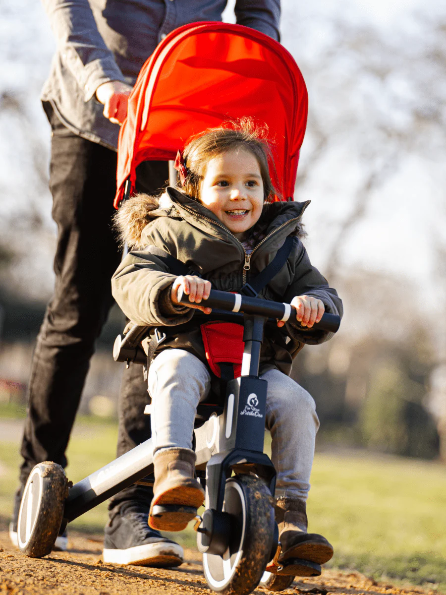 Foryourlittleone Xplor 6 in 1 Foldable Trike - Jet Black (10m-4y) - Image 4