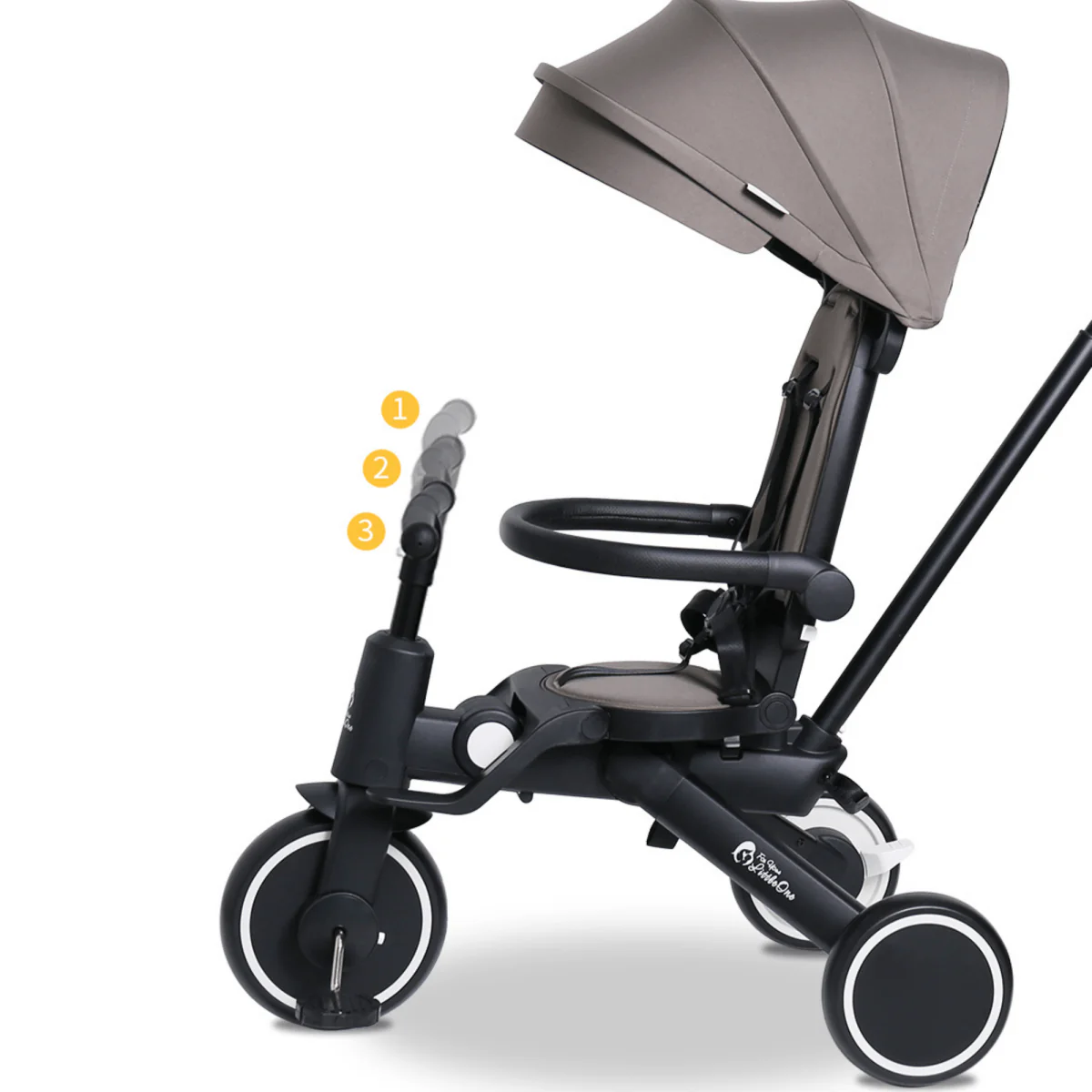 Foryourlittleone Xplor Plus 6 in 1 Foldable Trike - Grey Olive (10m-4y) - Image 25