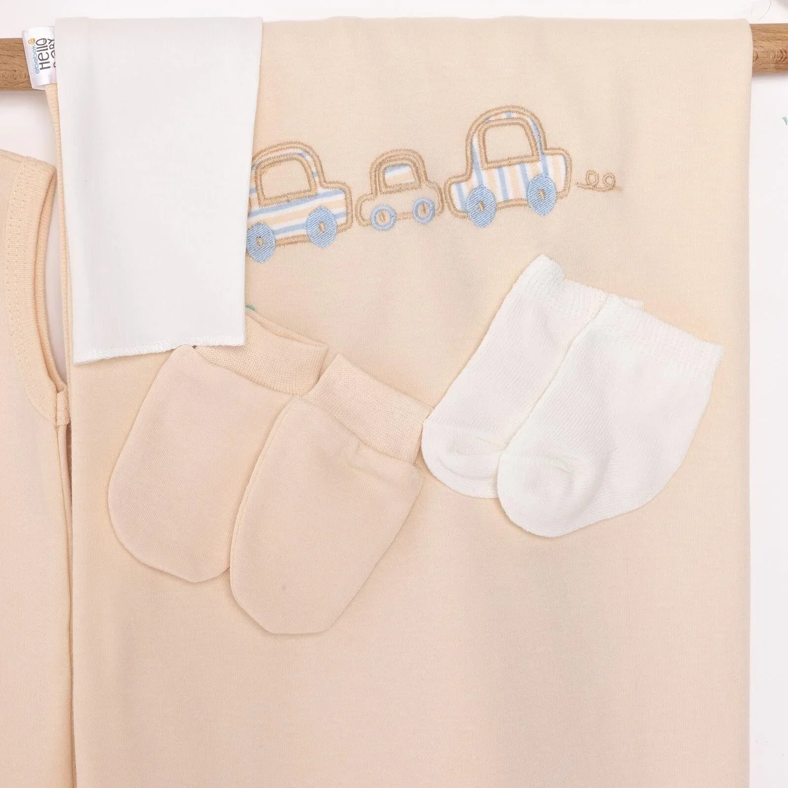 HelloBaby Boy 10 piece Newborn Set - Ecru - Image 5