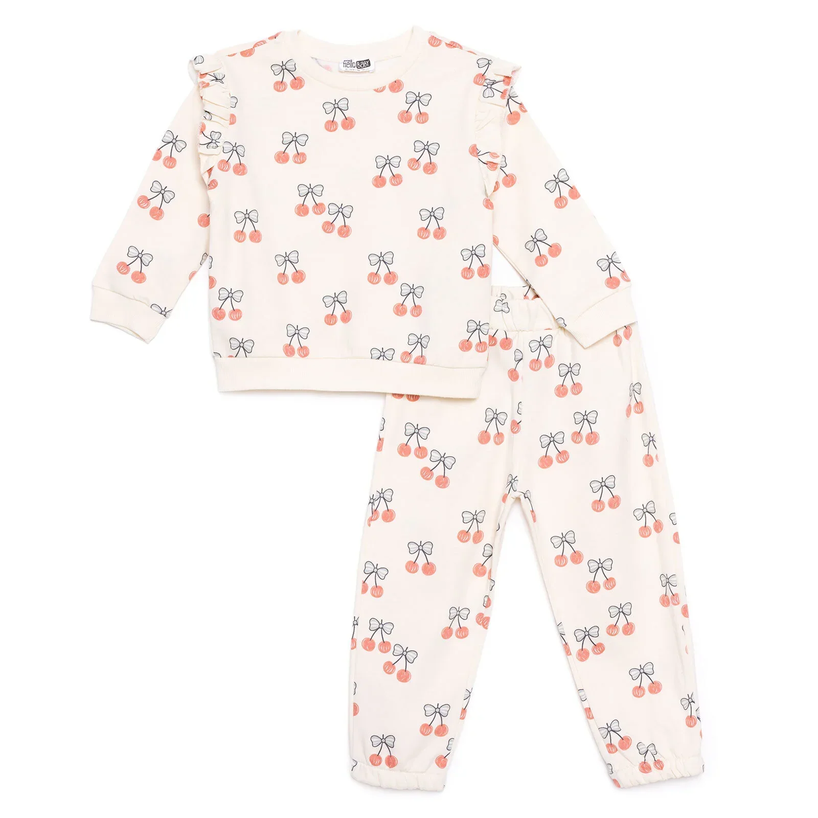 HelloBaby Jogging Set - Ecru Printed