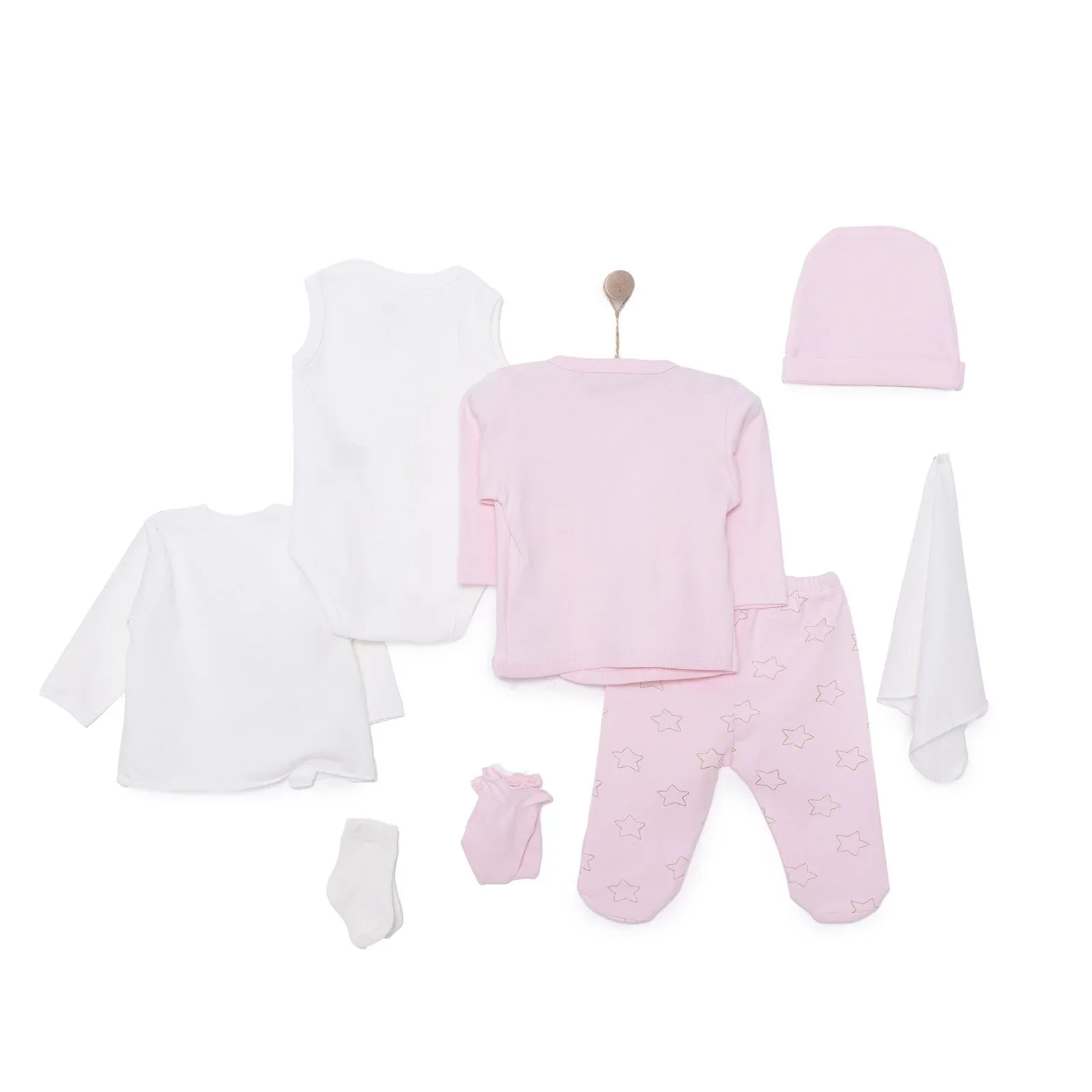 HelloBaby Newborn 10 pcs Starter Set - Pink - Image 8