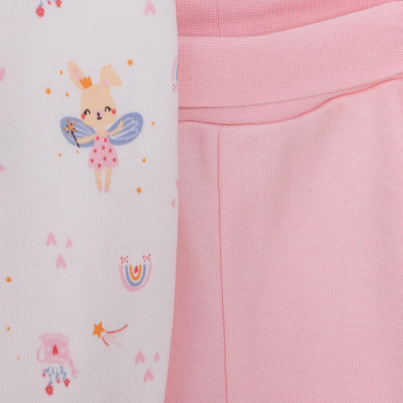 HelloBaby Newborn 2 Pcs Footed Leggings - Pink - Image 6