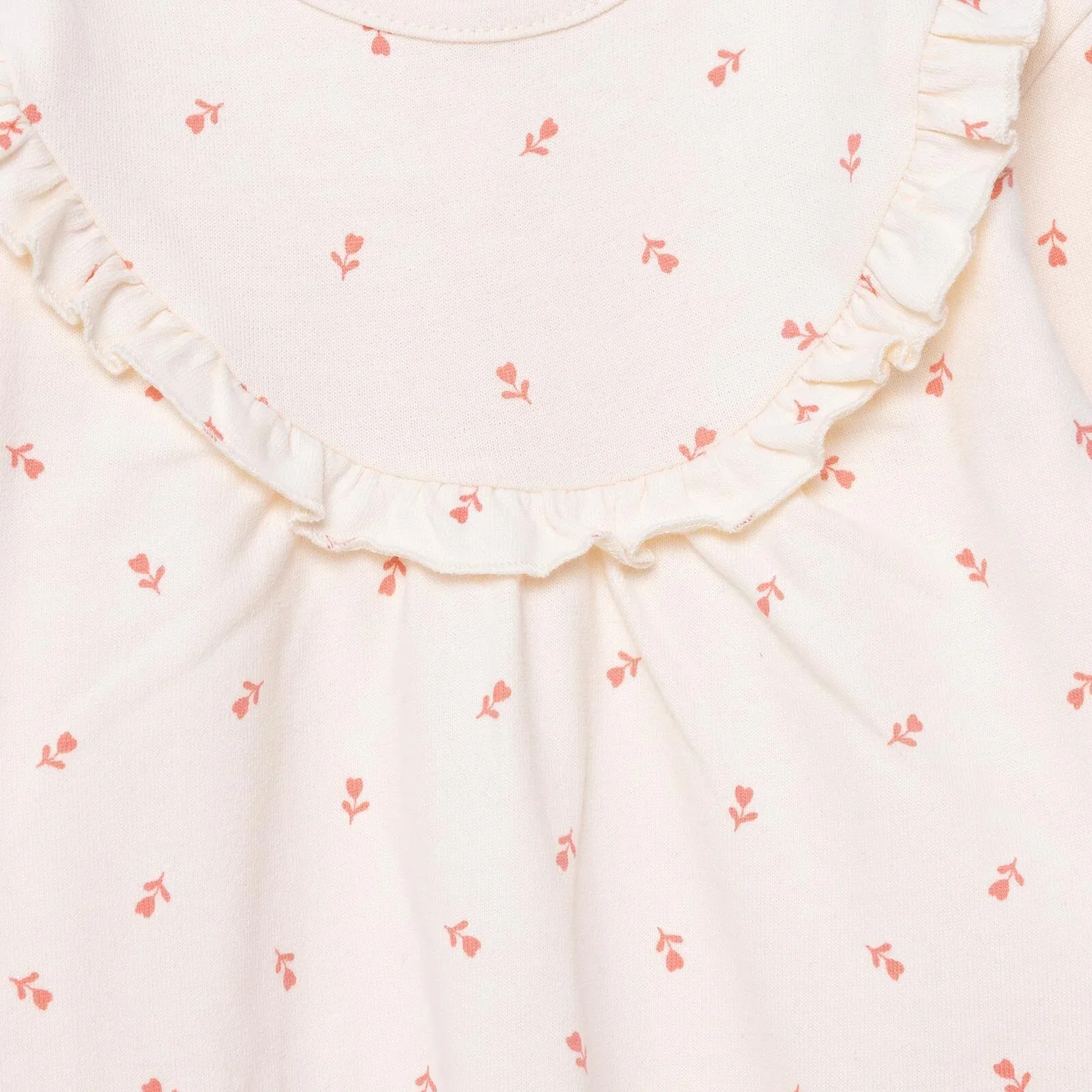 HelloBaby Winter Cherry Dress - Ecru Printed - Image 5