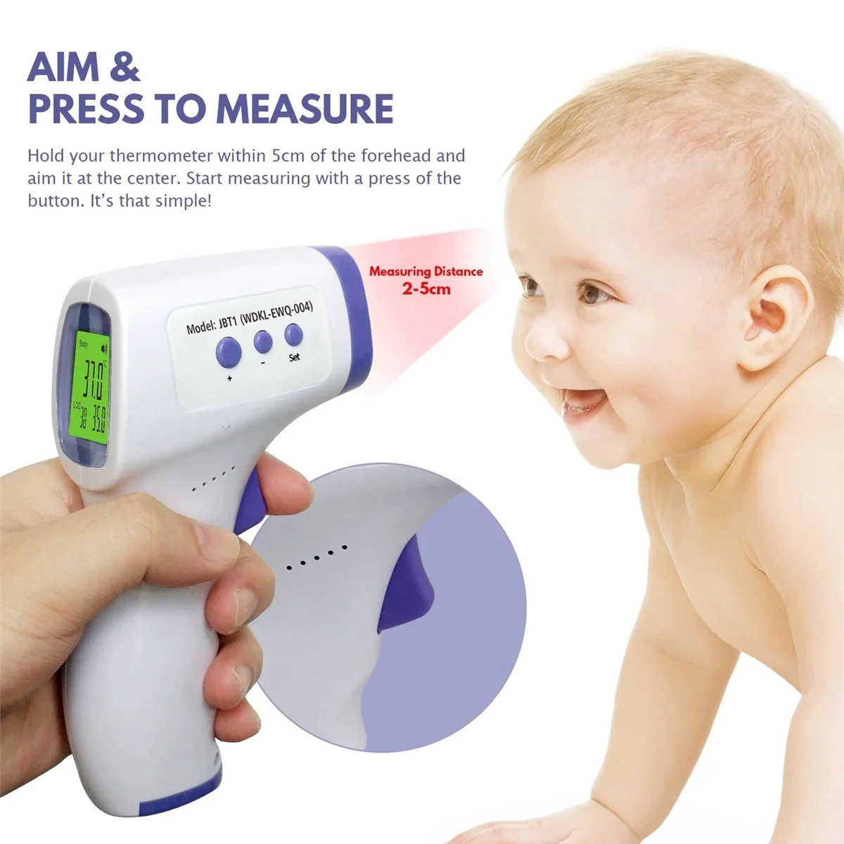 Jabees JBT1 Non-Contact Forehead Infrared Thermometer - Image 4