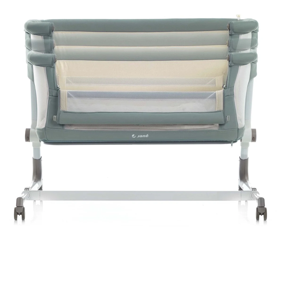Jane Baby Side Crib + 4 Piece Bedding Set & Safety Mattress, Botanic - Image 8