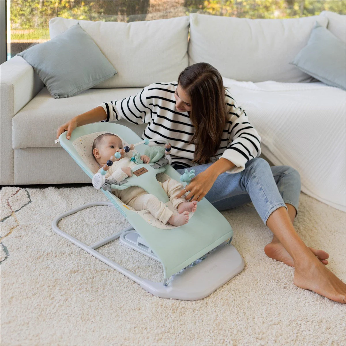 Jane Baluu Baby Hammock Bouncer with Activity Toy Arch, Star - Image 2