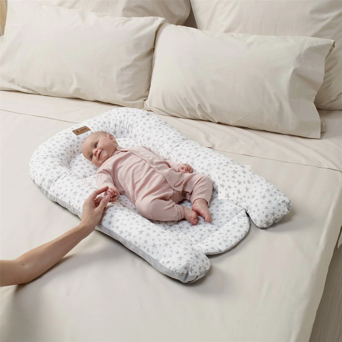 Jane Growing Cute Baby Nest Cushion, Star - Image 2