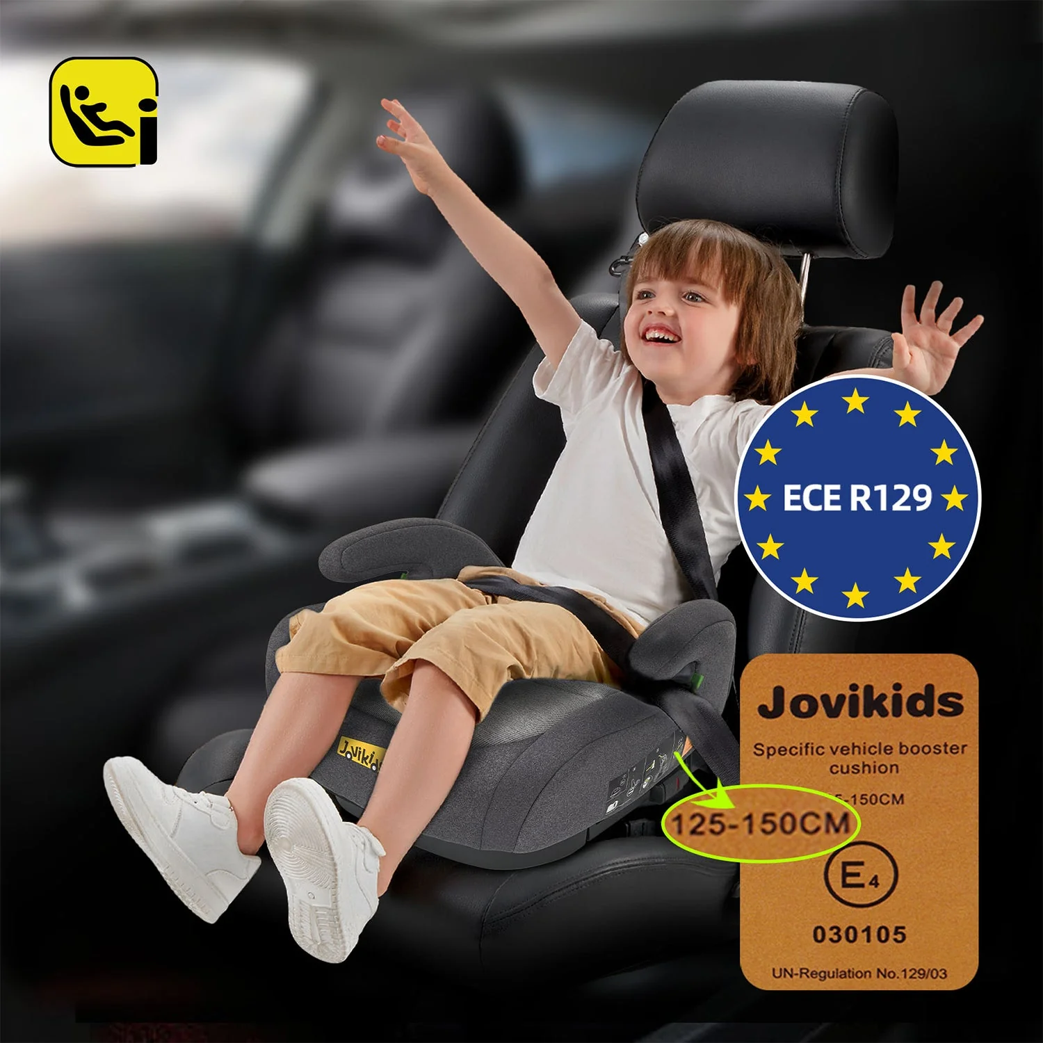 Jovikids Ohho Booster Seat - Grey - Image 4
