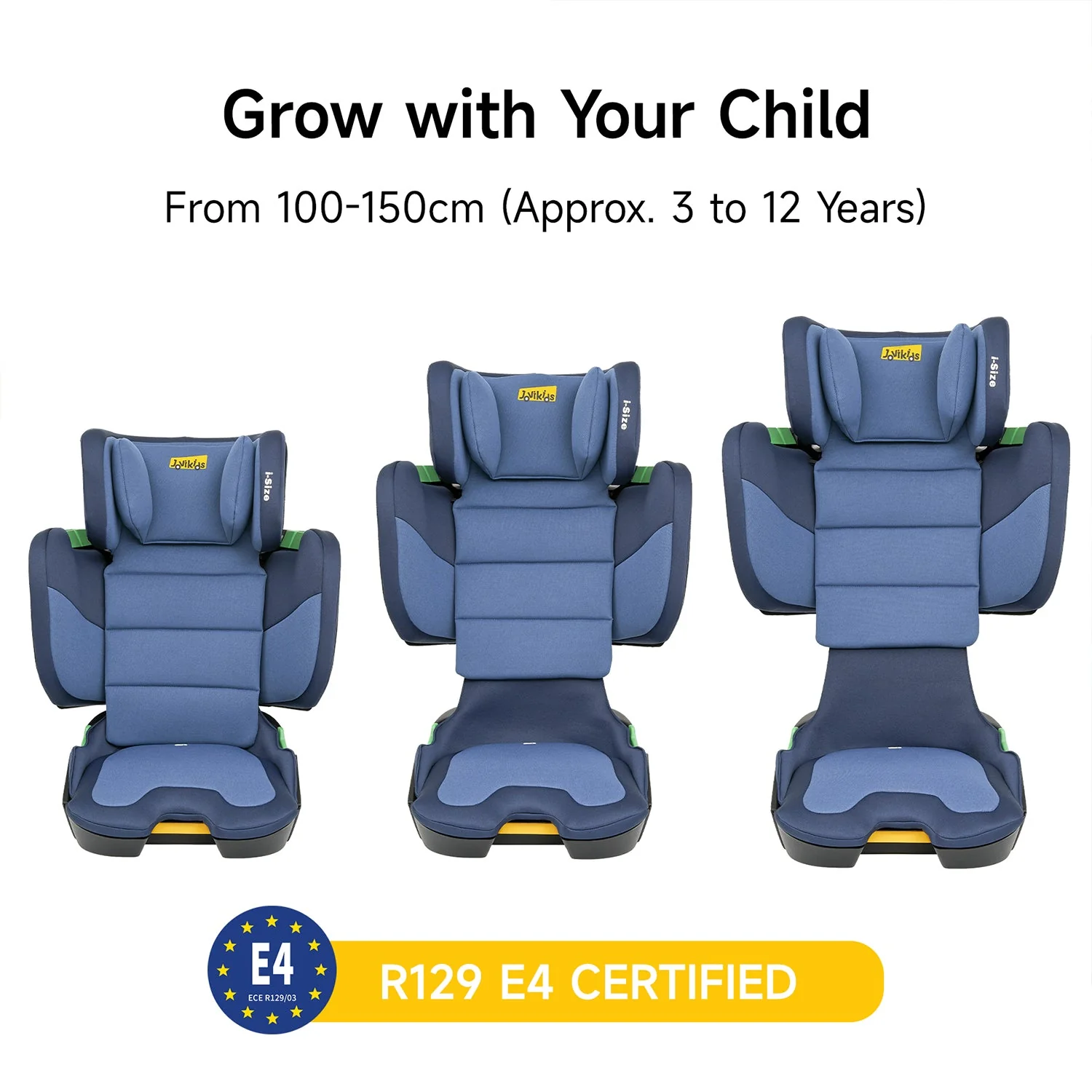 Jovikids Rober Foldable High Back Booster - Blue - Image 3