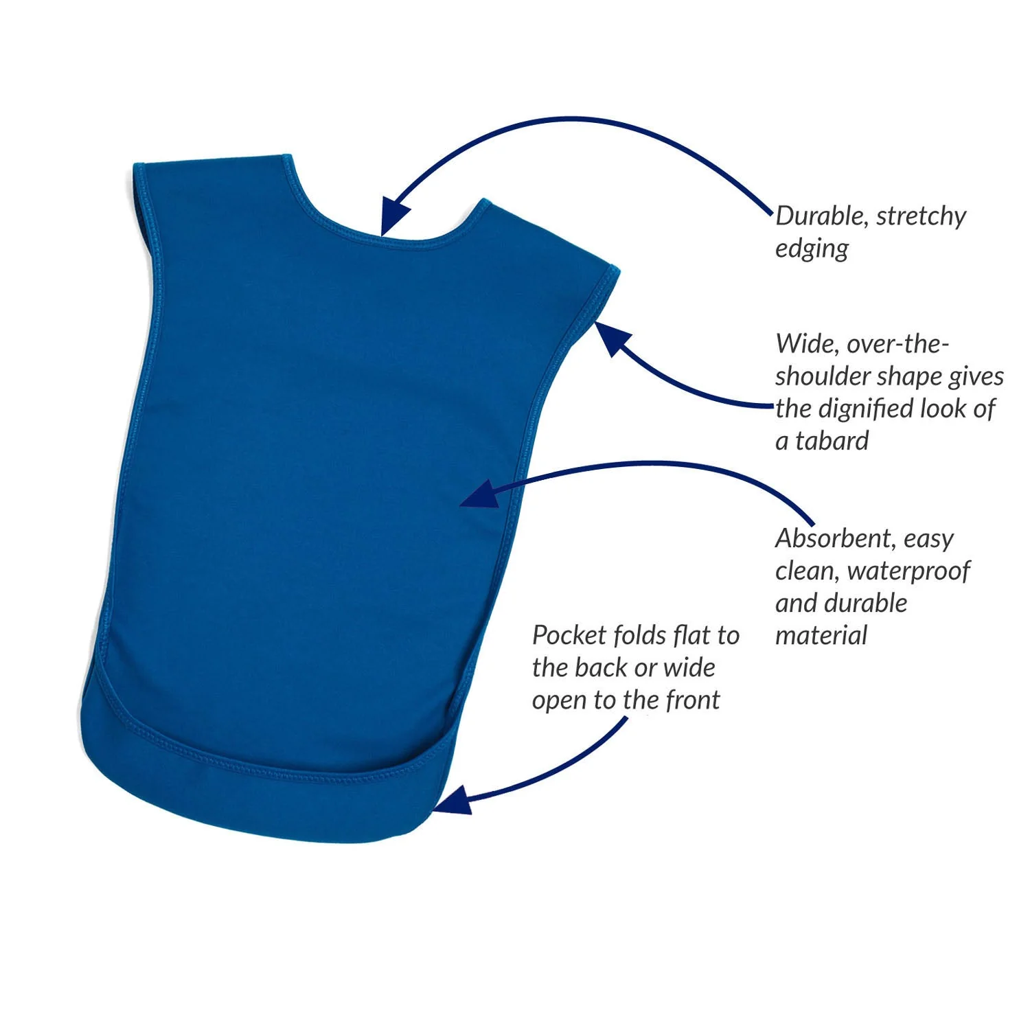 Junior Tabard Style Bib - Pink bubbles pattern - Image 3