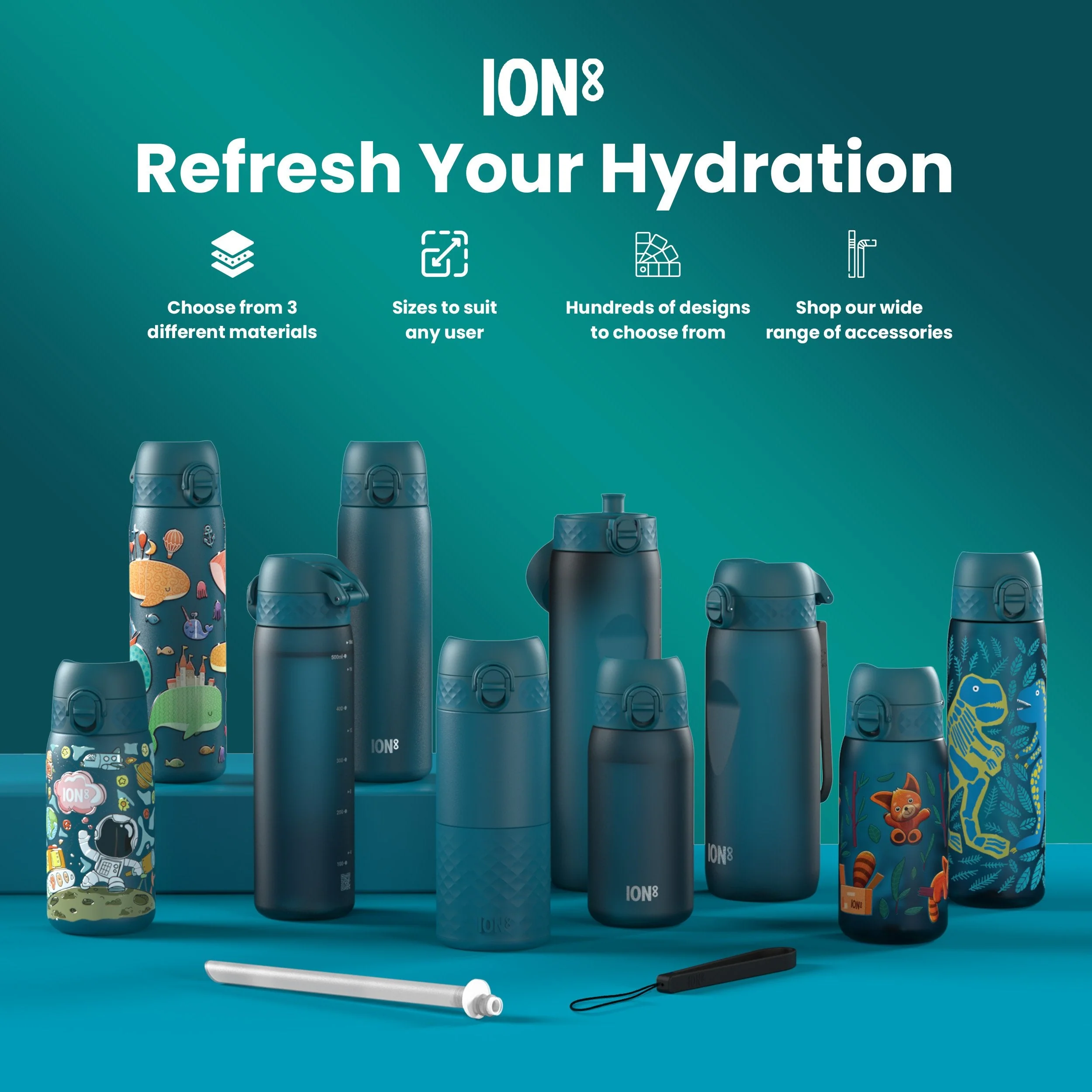 Leak Proof Kids Water Bottle, Recyclon, Rescue Vehicles, 350ml (12oz) - Image 7