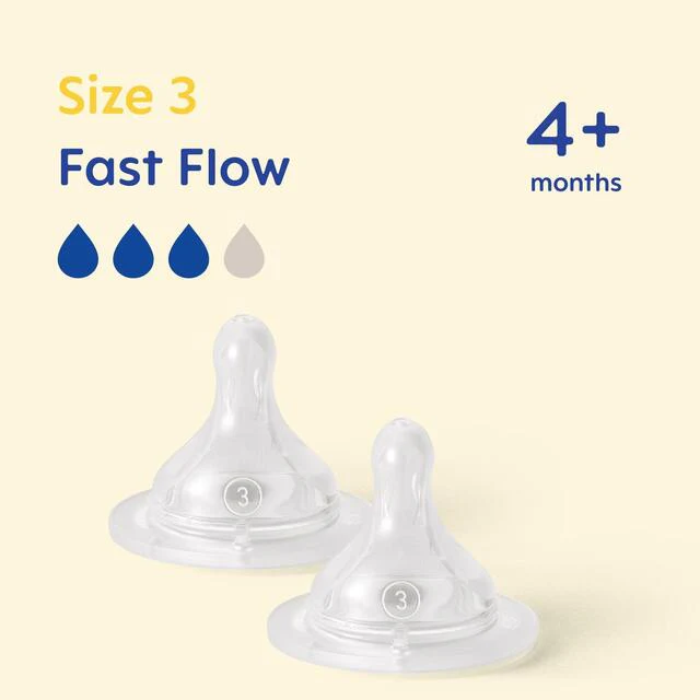 MAM Bottle Teat Size 3 - Fast Flow (Pack of 2) - Image 3