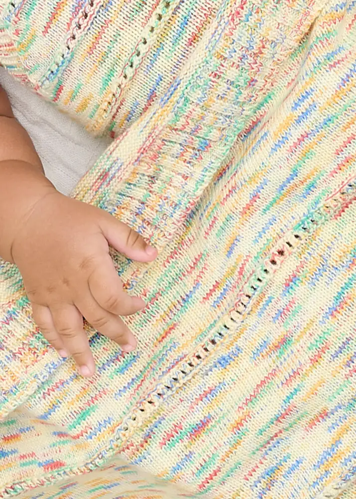Merry - Space Dye Knitted Baby Blanket - Image 2