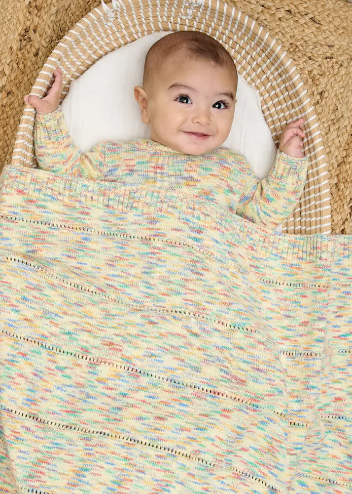 Merry - Space Dye Knitted Baby Blanket - Image 3