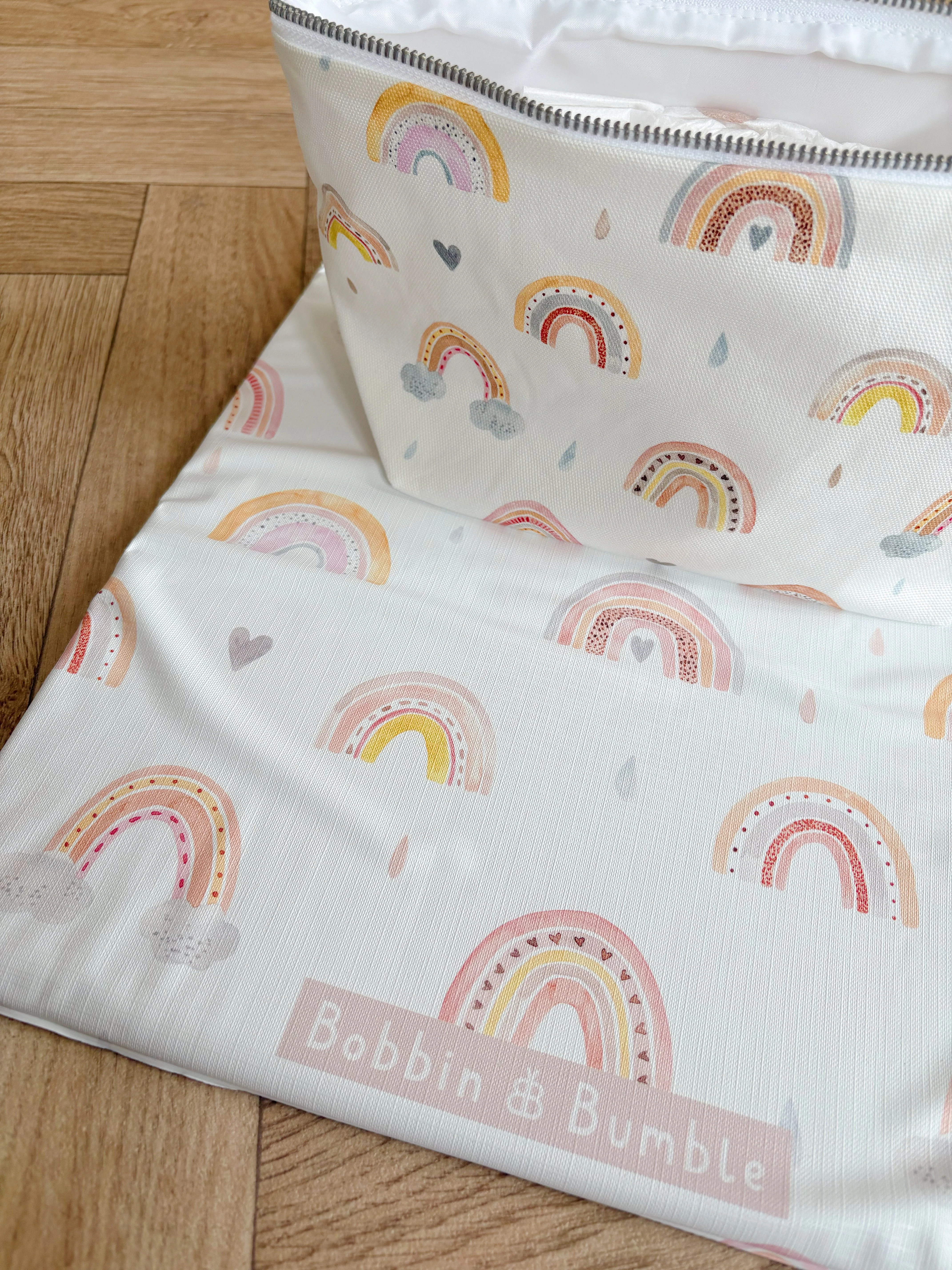 Nappy and wipes pouch - Beau Rainbow Print - Image 6