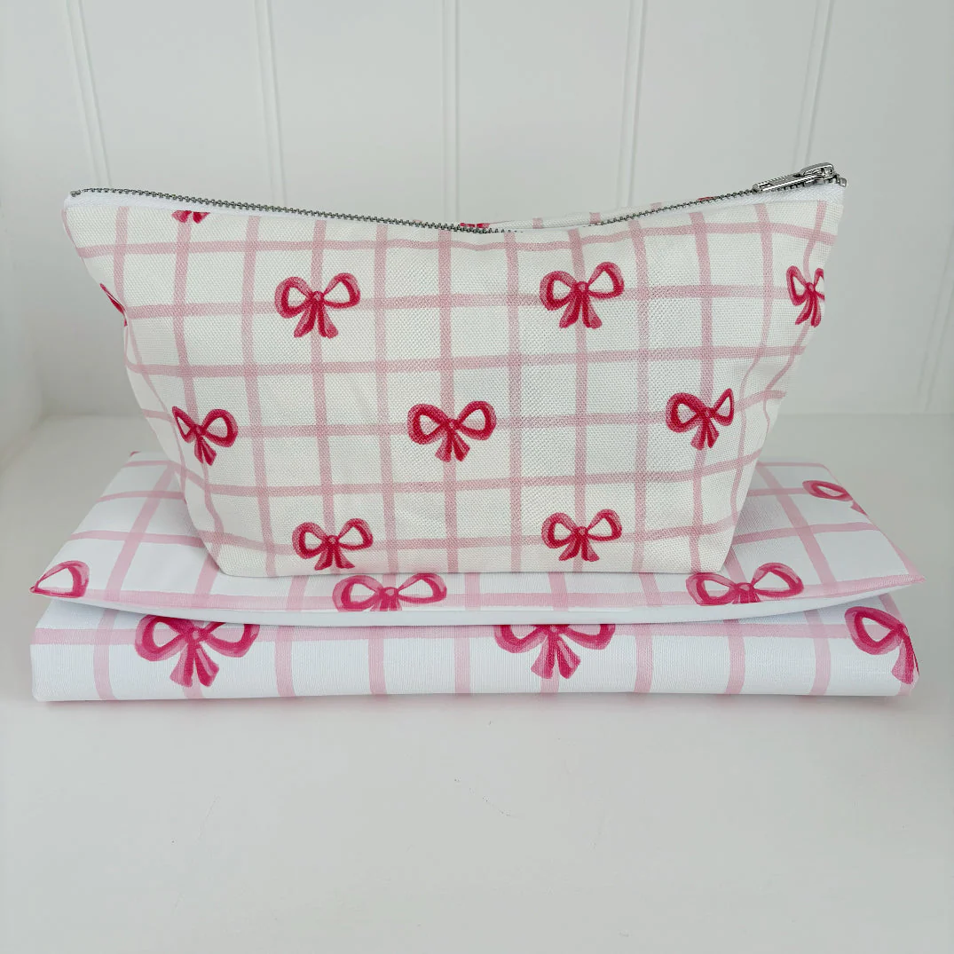 Nappy Wallet - Pink Bows - Image 10