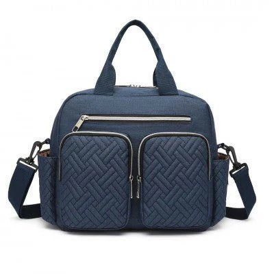 Navy Functional Baby Changing Shoulder Bag