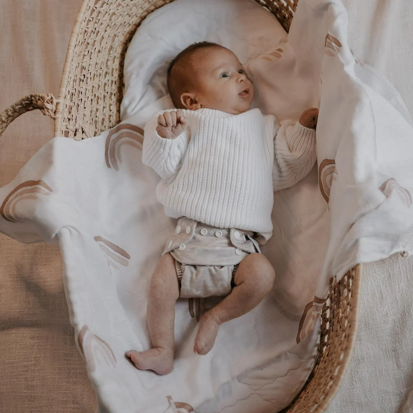 Newborn Reusable Cloth Nappy - Celestial - Image 4