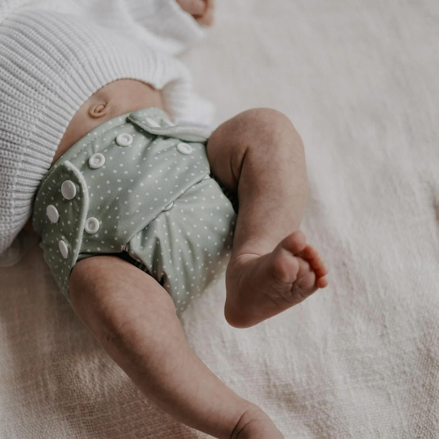 Newborn Reusable Cloth Nappy - Meadow - Image 3