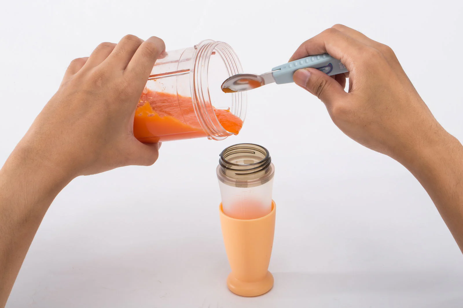 Nikidom Silicone Feeding Spoon (Orange) - Image 3
