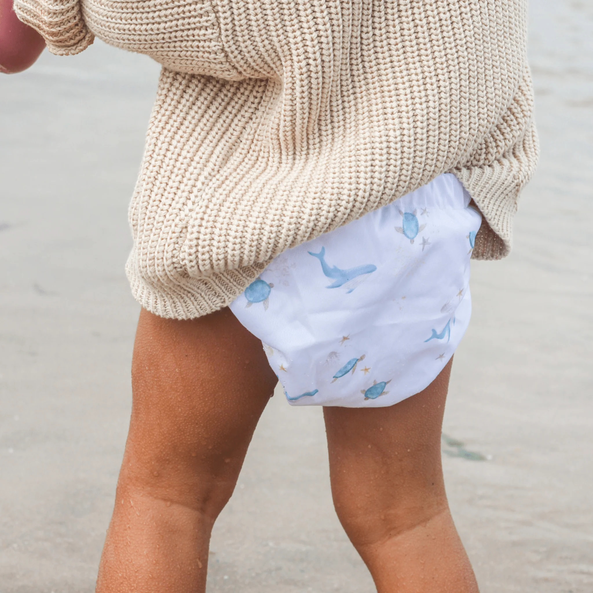 One Size Baby to Toddler Reusable Swim Nappies - Ocean Cuddles - Image 2