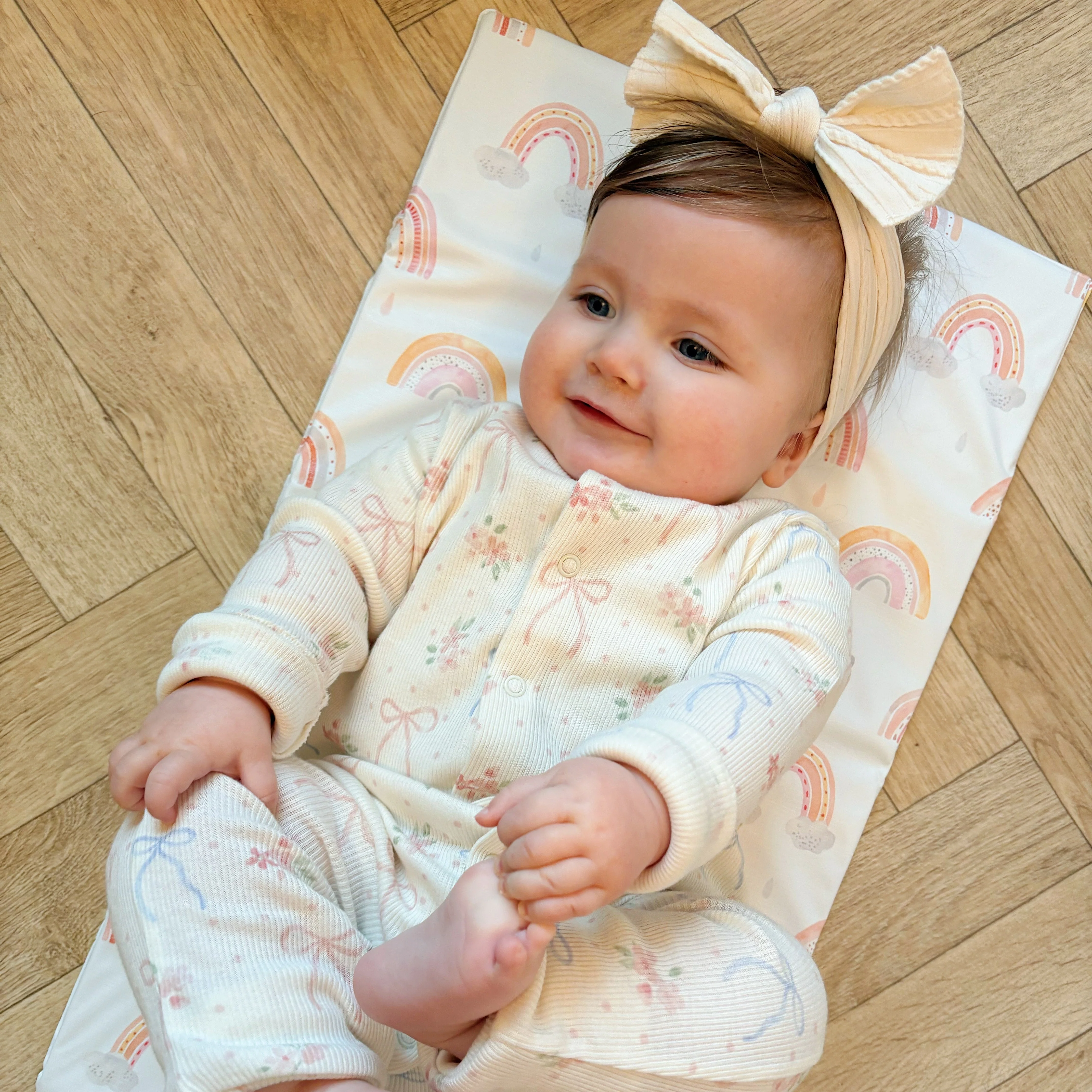 Travel Changing Mat - Pink Rainbow - Image 3