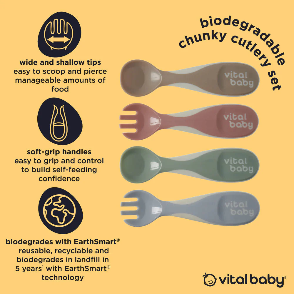 Vital Baby Children's Chunky Cutlery Set - 4 Pack - Image 6