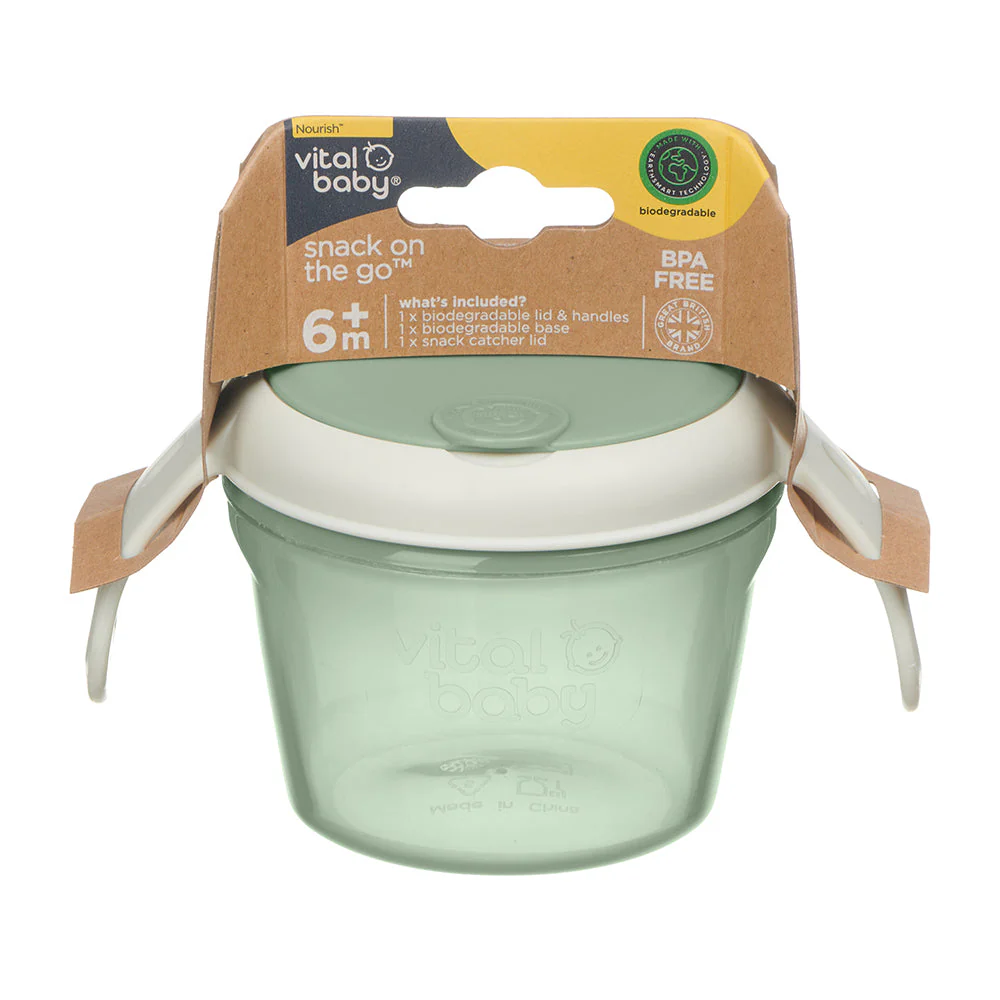 Vital Baby Children's Snack on The Go Pot - Natural Moss - Image 4