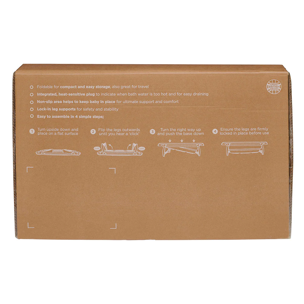 Vital Baby Foldable Compact Baby Bath - White & Grey - Image 15