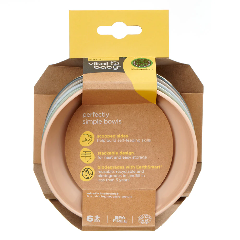 Vital Baby Perfectly Simple Bowls 5 Pack - Natural - Image 5