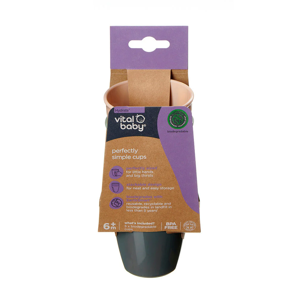Vital Baby Perfectly Simple Cups 5 Pack - Natural - Image 5